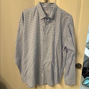 Peter Millar XL Men's Blue Gingham Check Shirt